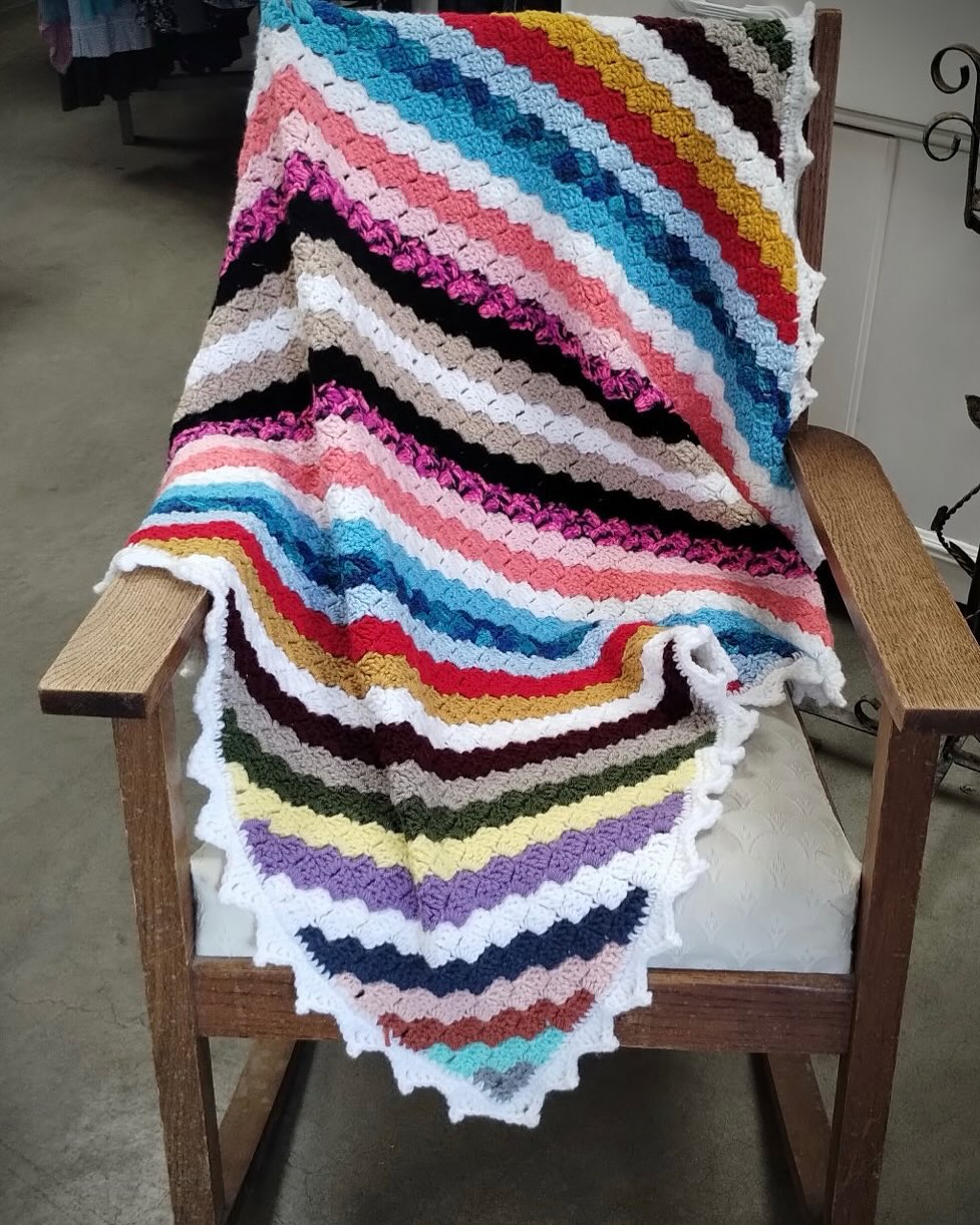 Handmade Colorful Crochet Blanket